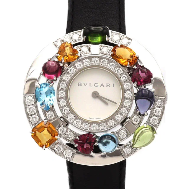 Bvlgari Cherki White Gold Gemstone Watch in White from LuxUness