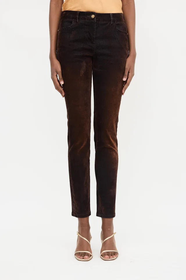 Chanel Iridescent Velvet Pant in Velvet from VSP Consignment
