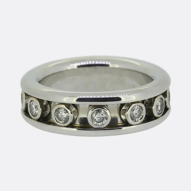 Dior Volage Floating Diamond Band Ring Size K (50) from The Vintage Jeweller