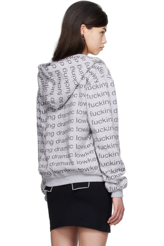 I'm Sorry by Petra Collins SSENSE Exclusive Gray JennyFax Edition Oversized Hoodie, photo 3 of 5 from SSENSE