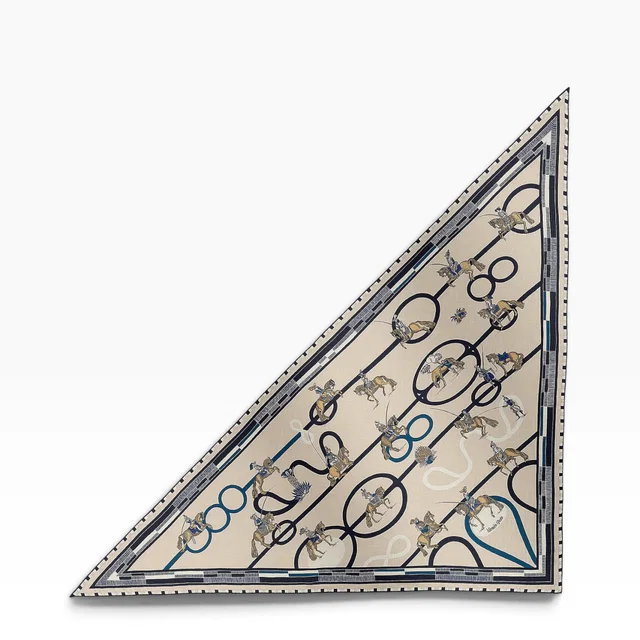 30. Hermes 140cm Cashmere/ Silk Large Triangle Scarf - in Box in Silk from Luxury Promise