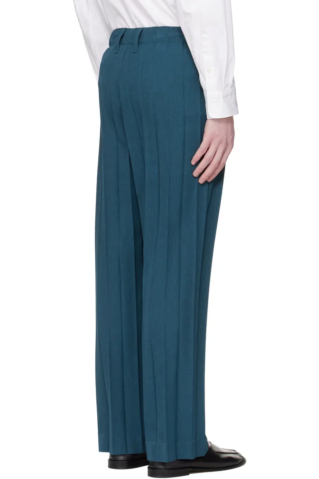 HOMME PLISSÉ ISSEY MIYAKE Navy Edge Ensemble Trousers, photo 3 of 4 from SSENSE