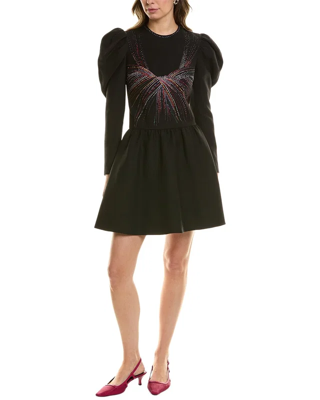 Valentino Wool & Silk-Blend A-Line Dress, image 1 of 1 from Gilt