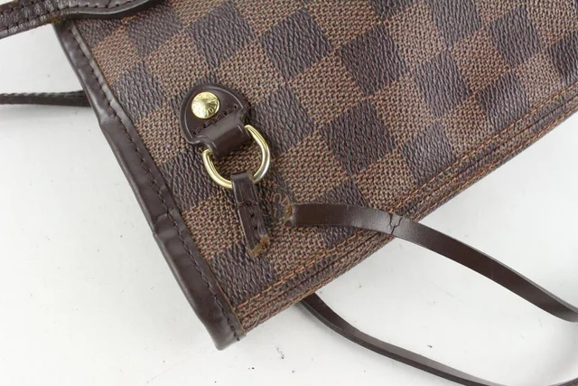 Louis Vuitton Small Damier Ebene Neverfull PM Tote Bag in Brown Canvas from Bagriculture