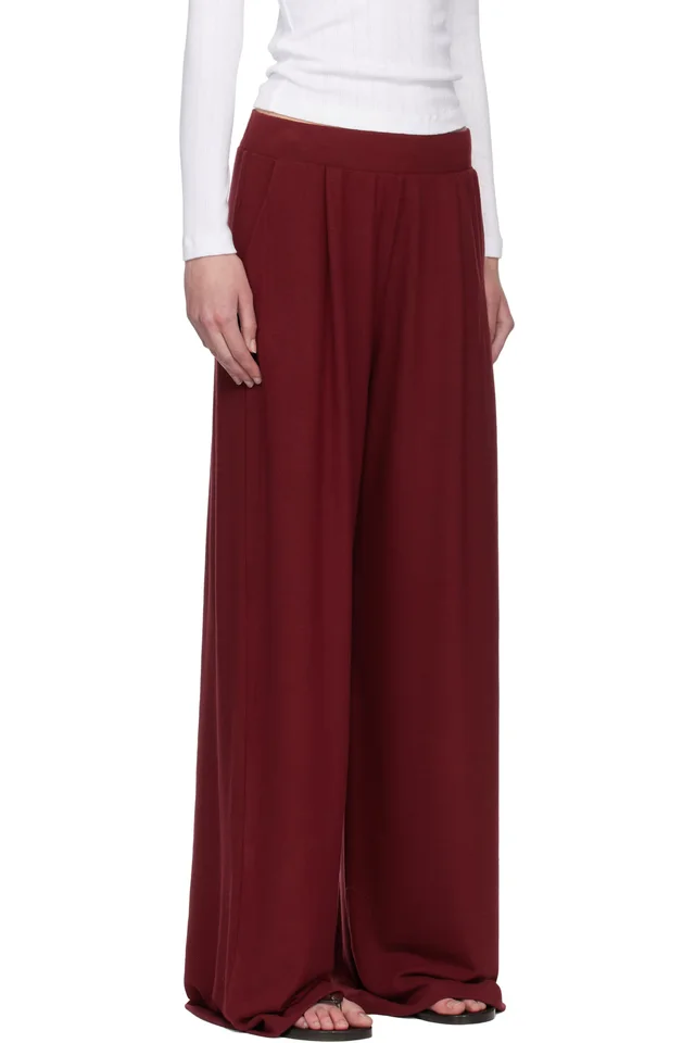 LESET Red Lauren Pleated Pocket Trousers, photo 2 of 3 from SSENSE