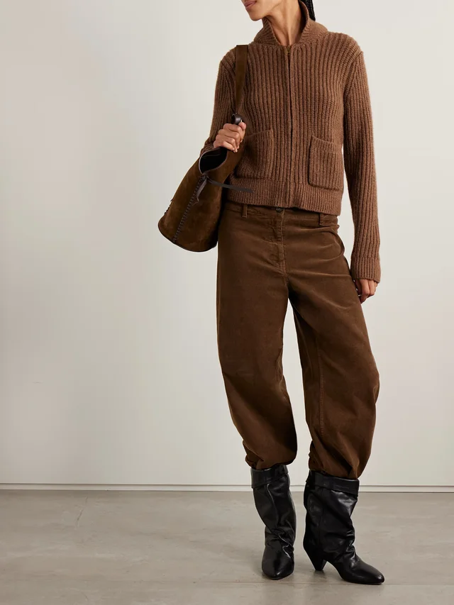 NILI LOTAN Tessen ribbed-knit merino wool-blend cardigan in Beige, photo 2 of 2 from NET-A-PORTER (Canada)