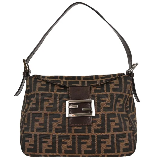 Fendi Brown Canvas Zucca Handbag in Brown Canvas from AMORE Vintage Tokyo