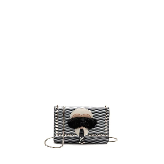 Fendi Karlito Wallet on Chain Leather Multicolour SHW in Leather from EMIER
