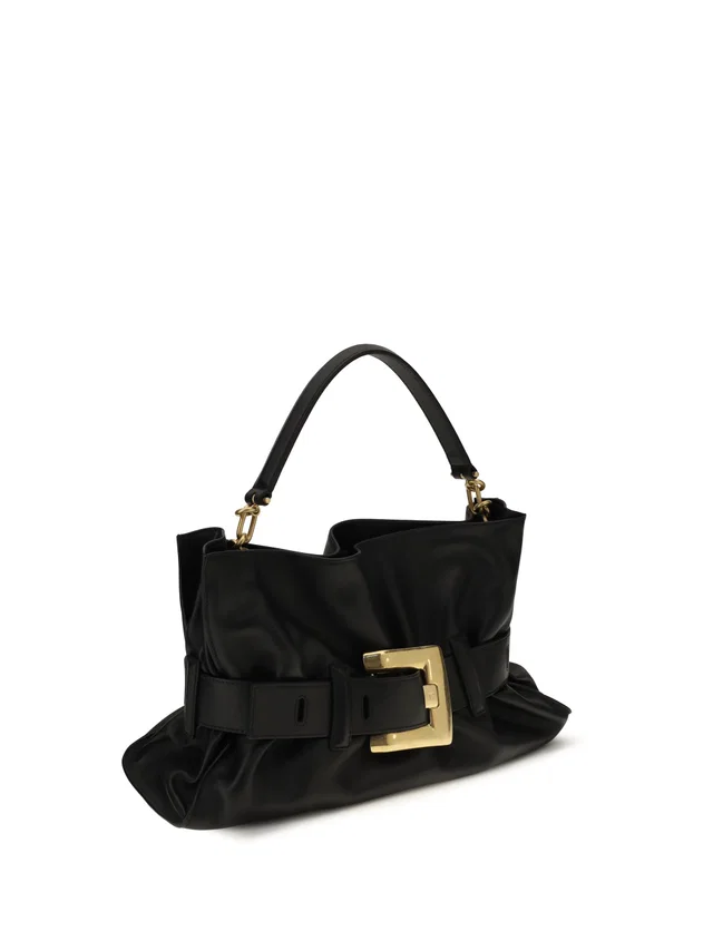 Balmain Anthem Shoulder Bag — Black Calf Leather in Black Calfskin from HEWI