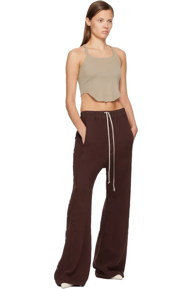 Rick Owens DRKSHDW Burgundy Concordians Pusher Lounge Pants, photo 4 of 4 from SSENSE
