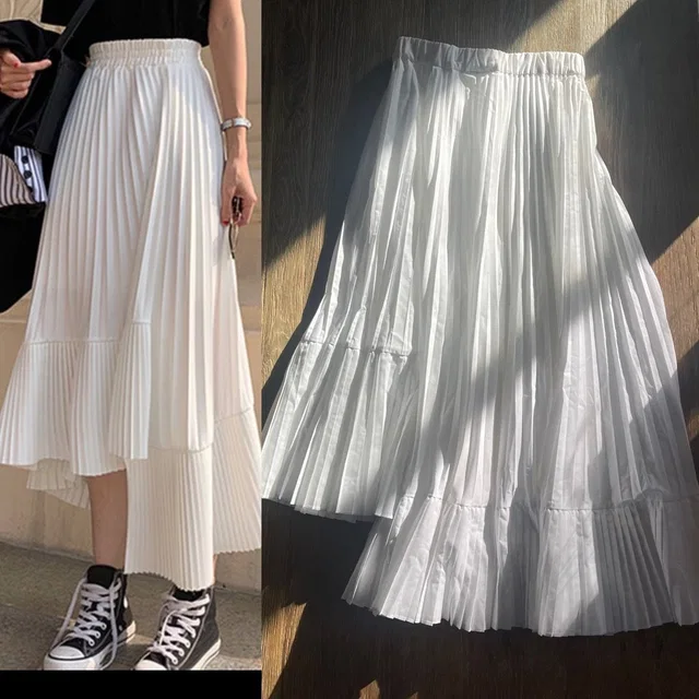 Brunello Cucinelli Pleated Midi Skirt in white from Poshmark