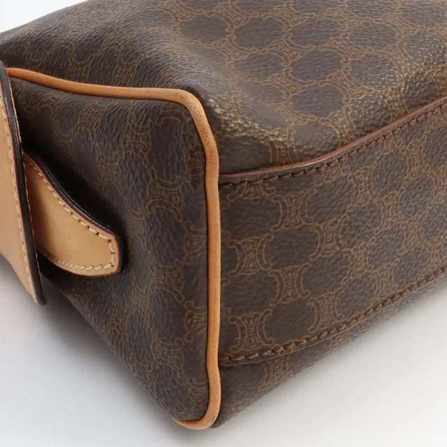 Celine Macadam Pattern Logo Plate Shoulder Bag Brown in Brown from VINTAGE QOO TOKYO, photo 7 of 14