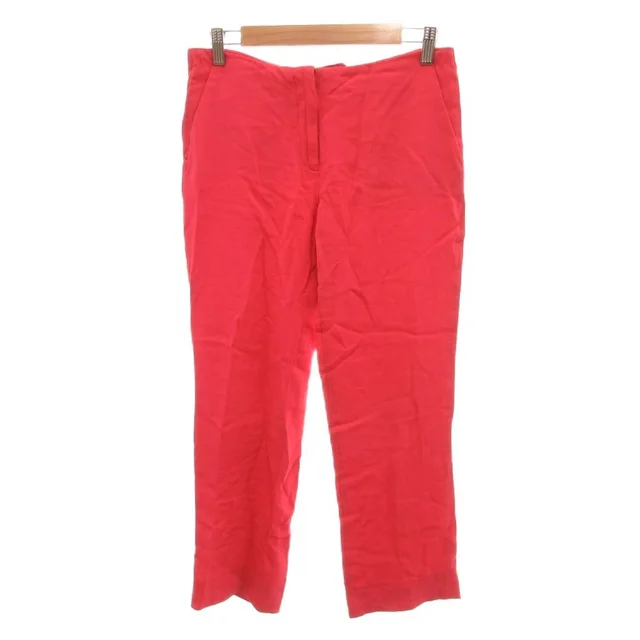 Miu Miu Pants 40 Pink Stretch Straight Silhouette SJ in Pink from The Reluxe