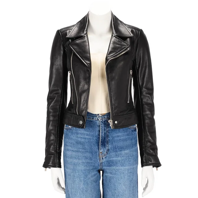 Balenciaga Motorcycle Jacket FR 34 in Black Lambskin from Blue Spinach