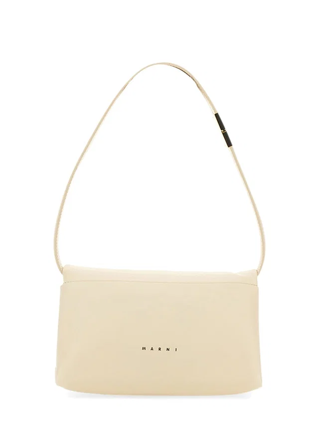 Marni Prism Shoulder Bag — White in White Calfskin from HEWI