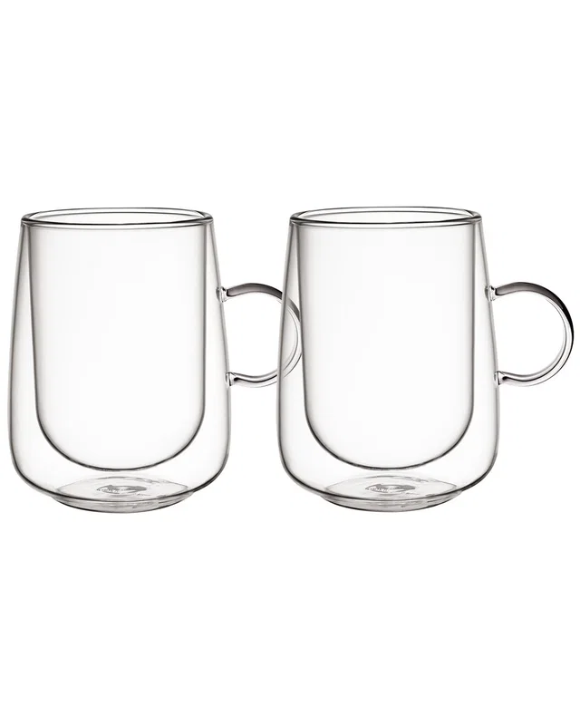 Villeroy & Boch Set of 2 Artesano Hot & Cold Beverage Latte Glass L With Handle, image 1 of 1 from Gilt