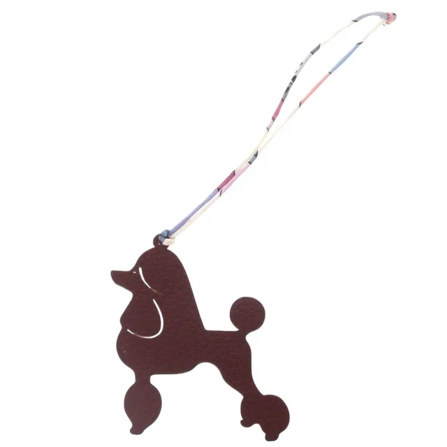 Hermès Petit h Toy Doll Leather Brown Green Bag Charm in Brown Leather from The Reluxe