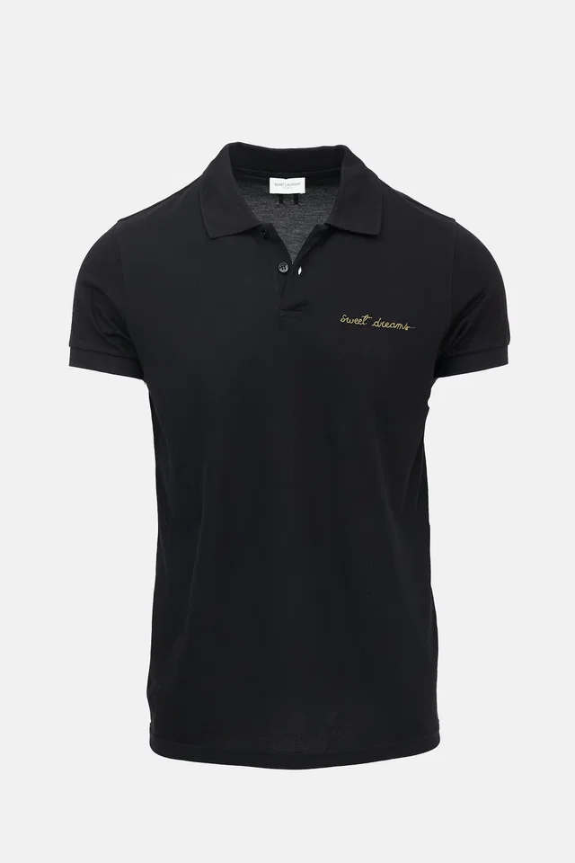 Saint Laurent Embroidered Short Sleeve Polo from VSP Consignment