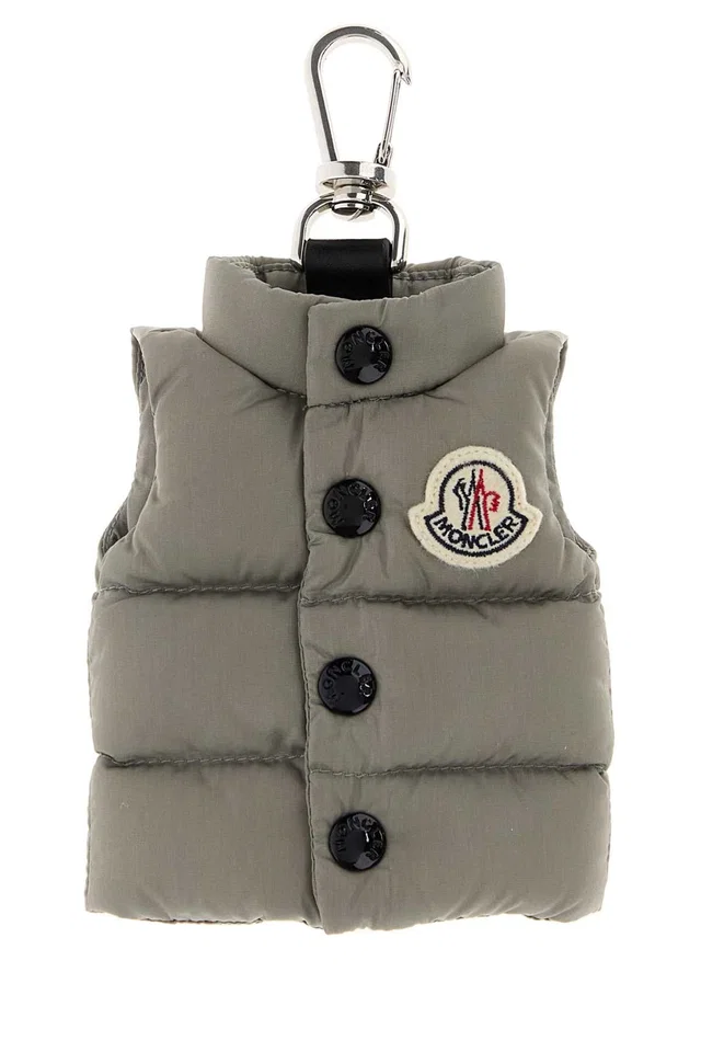 Moncler Ring Key Case — Gray Keychains in Grey Nylon from HEWI