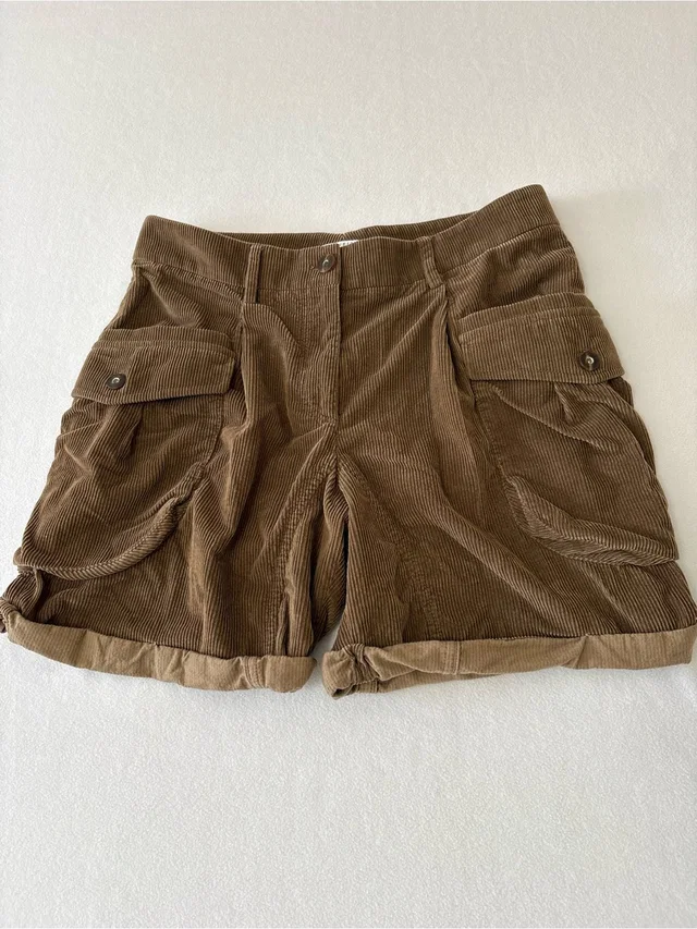 Brunello Cucinelli Brown Corduroy Shorts Women's Size 8 in brown|red from Poshmark