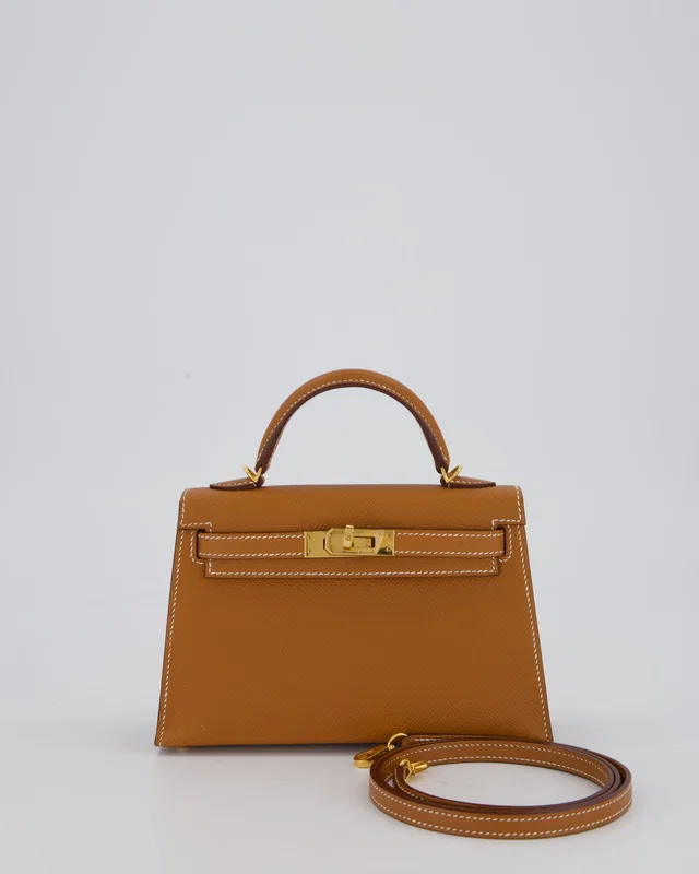 Hermès Mini Kelly II 20 Bag in Gold Epsom leather from Sellier