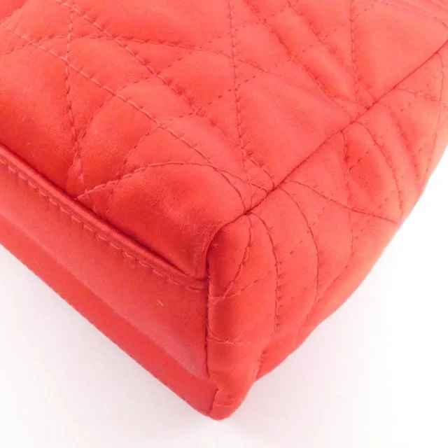 Christian Dior Lady Dior bag in RED+CLEAR(レッド+クリア) / SILVER(シルバー)金具 サテン from KOMEHYO, photo 3 of 8