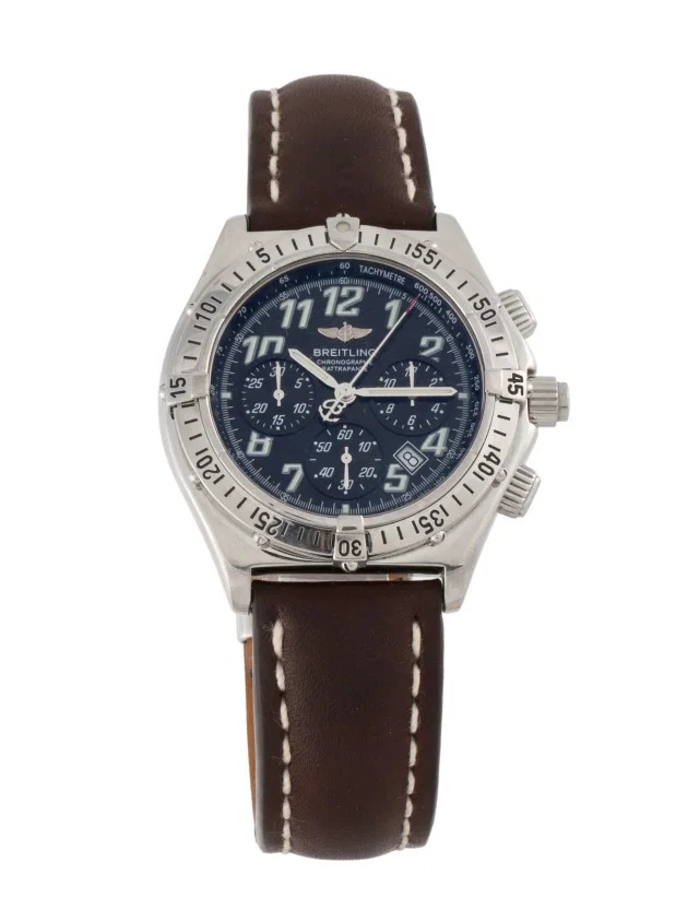 Breitling Chronoracer Rattrapante Watch in multicolor Leather from The RealReal