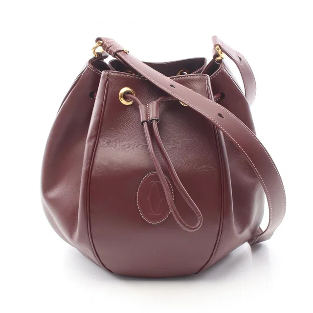 Cartier Bordeaux Must Line Drawstring Bag in Burgundy from The Reluxe