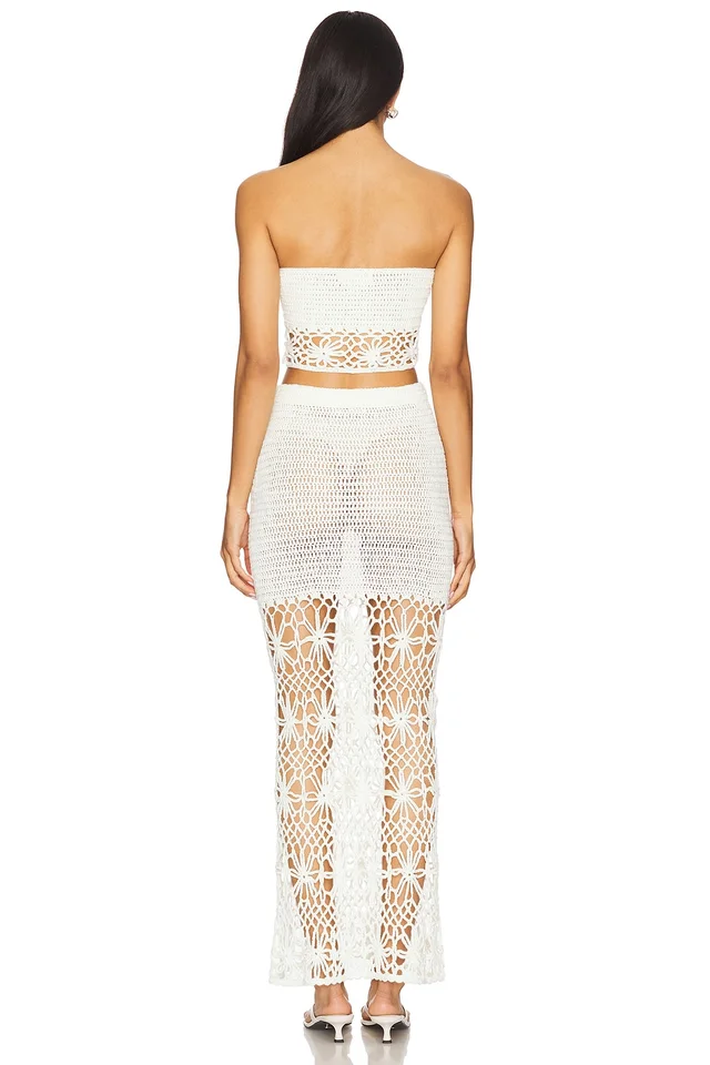 MORE TO COME Harper Skirt Set in White, photo 3 of 3 from REVOLVE (Canada)