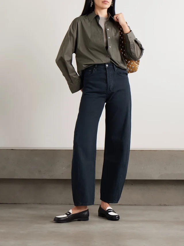 AGOLDE Luna Pieced high-rise barrel-leg jeans in Blue, photo 2 of 2 from NET-A-PORTER (Canada)