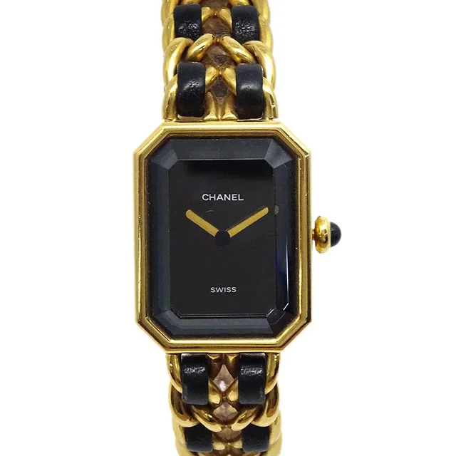 Chanel Premiere Quartz Watch Gold #M in Gold Leather from AMORE Vintage Tokyo