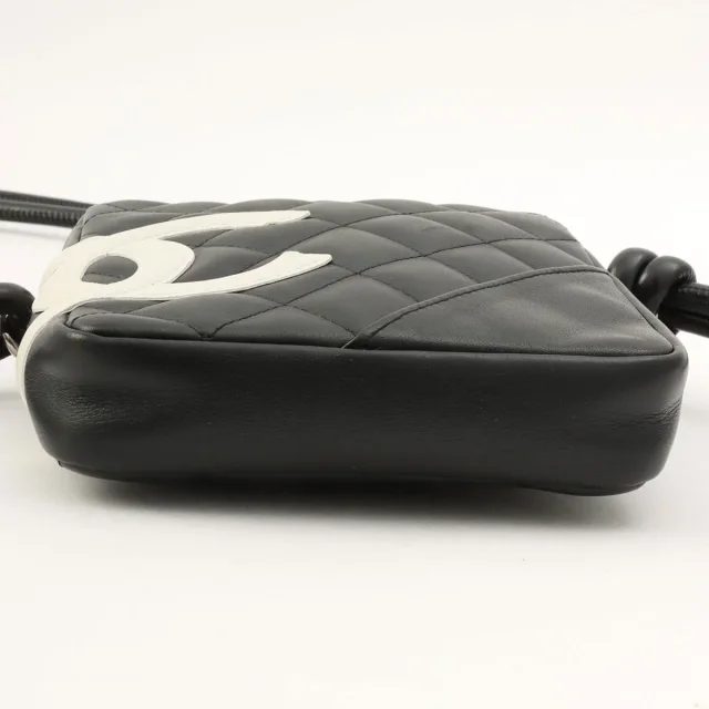 Chanel Cambon Line Mini Shoulder Bag, circa 2004, Black/White in Black Calfskin from VINTAGE QOO TOKYO, photo 10 of 11