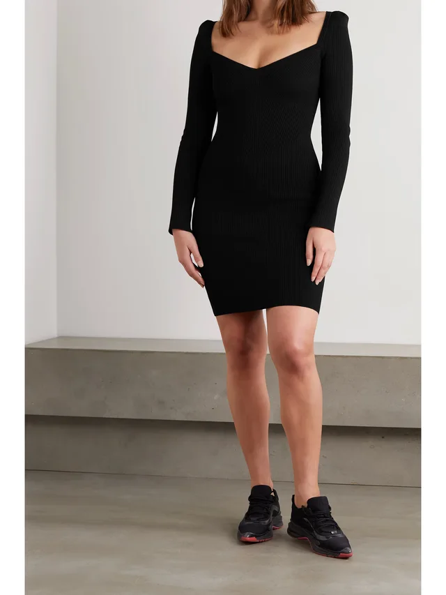 AZ FACTORY MyBody ribbed stretch-knit mini dress in Black, photo 2 of 2 from NET-A-PORTER (Canada)