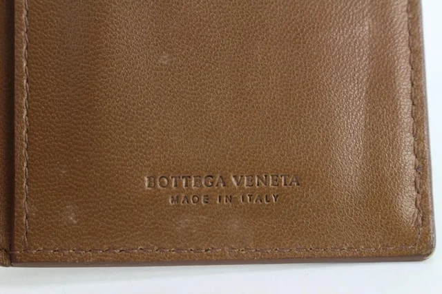 Bottega Veneta Brown Intrecciato Weave Leather card Holder Wallet in Brown Woven leather from Bagriculture