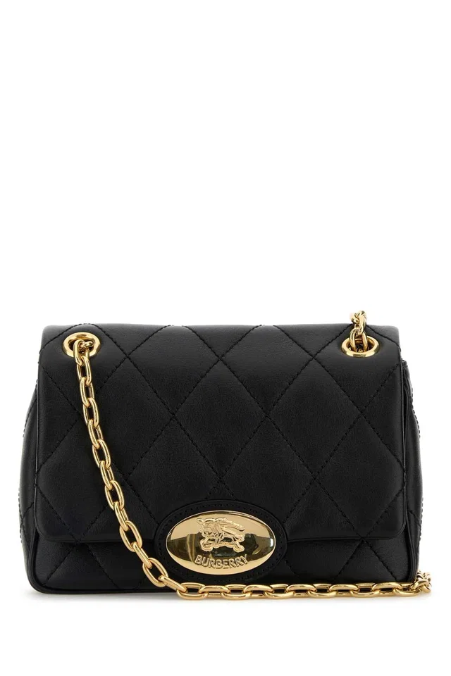 Burberry Strand Shoulder Bag — Black in Black Calfskin from HEWI