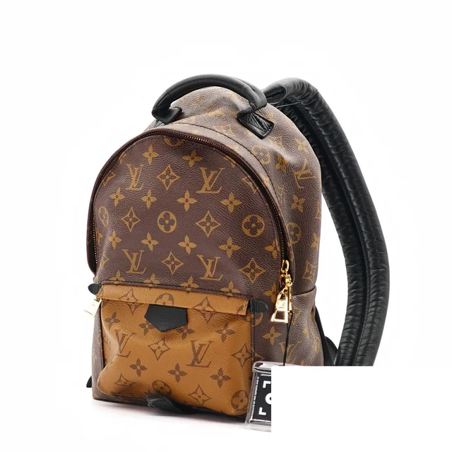 Louis Vuitton Palm Springs Backpack Diaper Bag Brown Beige in Brown Leather from The Reluxe