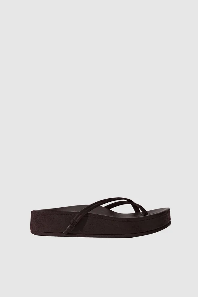 St Agni Suede Cross Strap Flatform - Coffee from St. Agni, photo 1 of 1