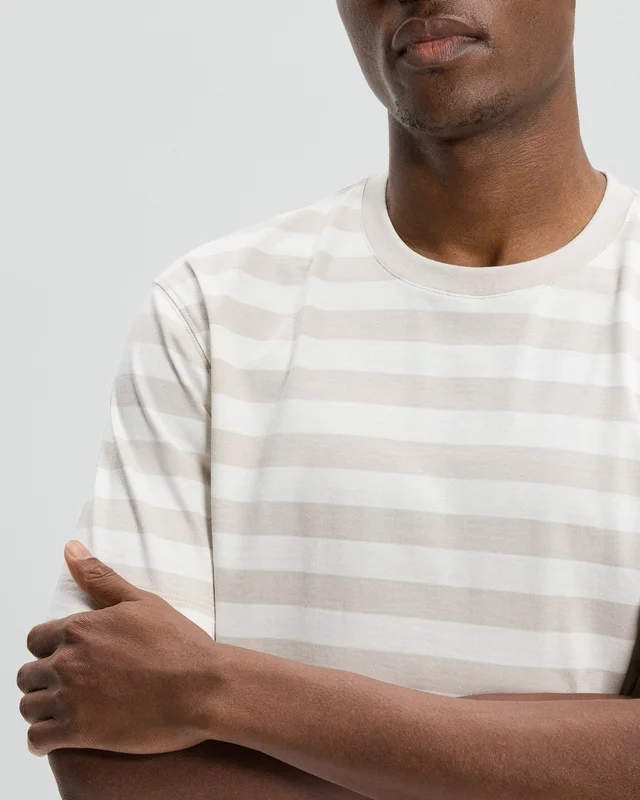 Theory Relaxed Tee in Striped Cotton, photo 5 of 6 from Theory