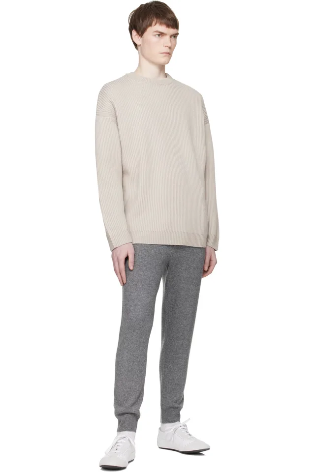 Entire Studios Gray Slim Knit Lounge Pants, photo 4 of 4 from SSENSE