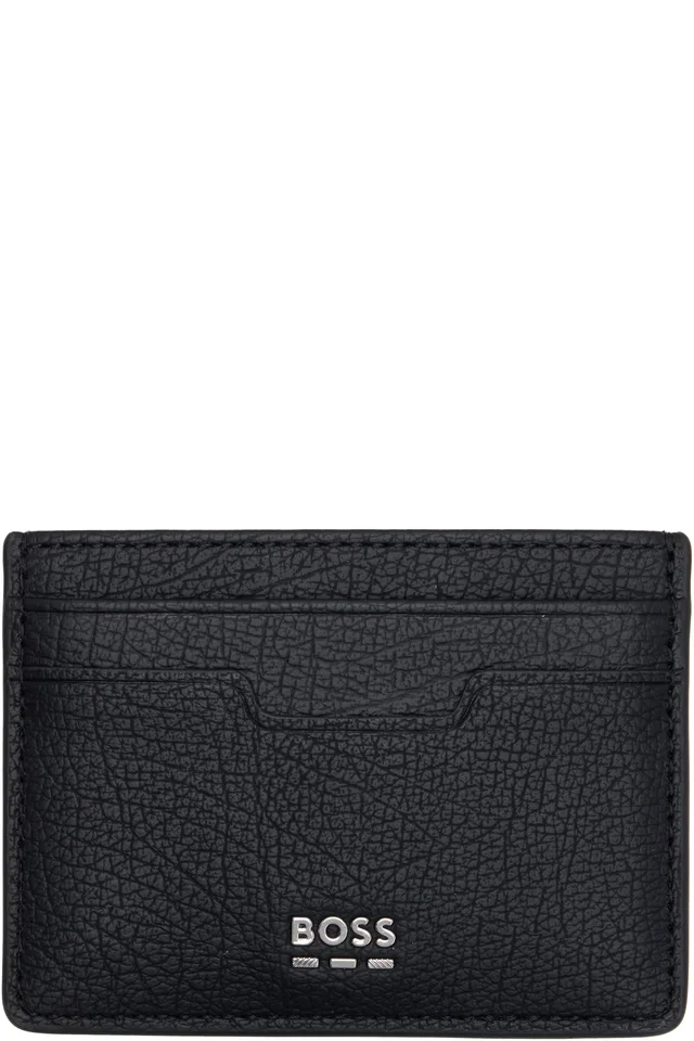 Black Logo-Lettering Card Holder, image 1 of 1 from SSENSE