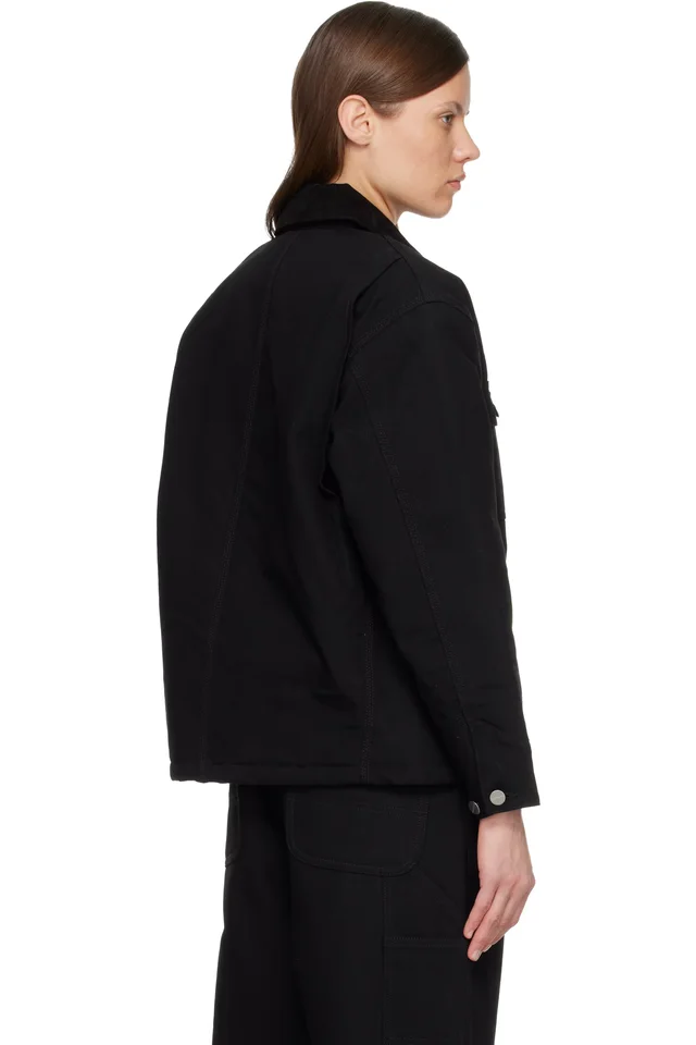 Carhartt Work In Progress Black OG Michigan Chore Jacket, photo 3 of 4 from SSENSE