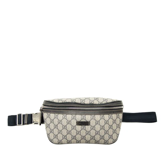 Beige Gucci GG Supreme Belt Bag in Beige Coated canvas from Designer Revival