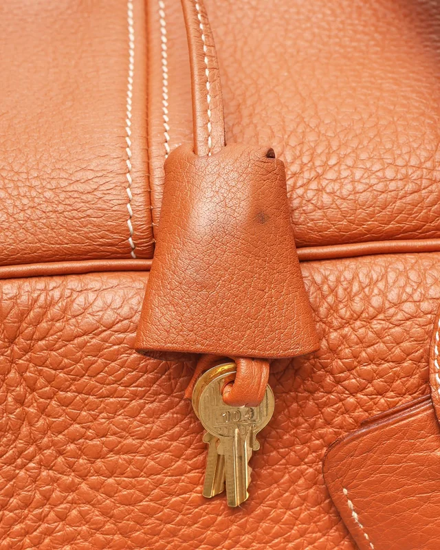Hermès Victoria 50 Taurillon Clémence Weekend Bag in Clemence leather from A Retro Tale, photo 8 of 11