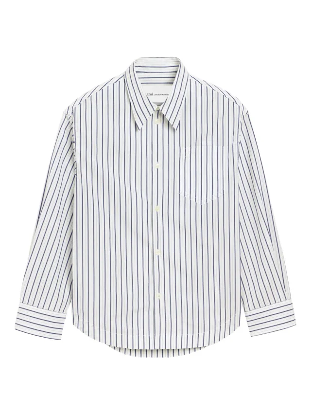 striped cotton Ami De Coeur wide shirt