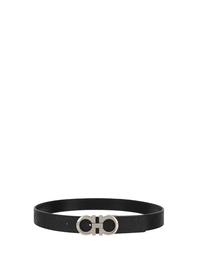 Ferragamo Belt — Black Calf Leather in Black Calfskin from HEWI
