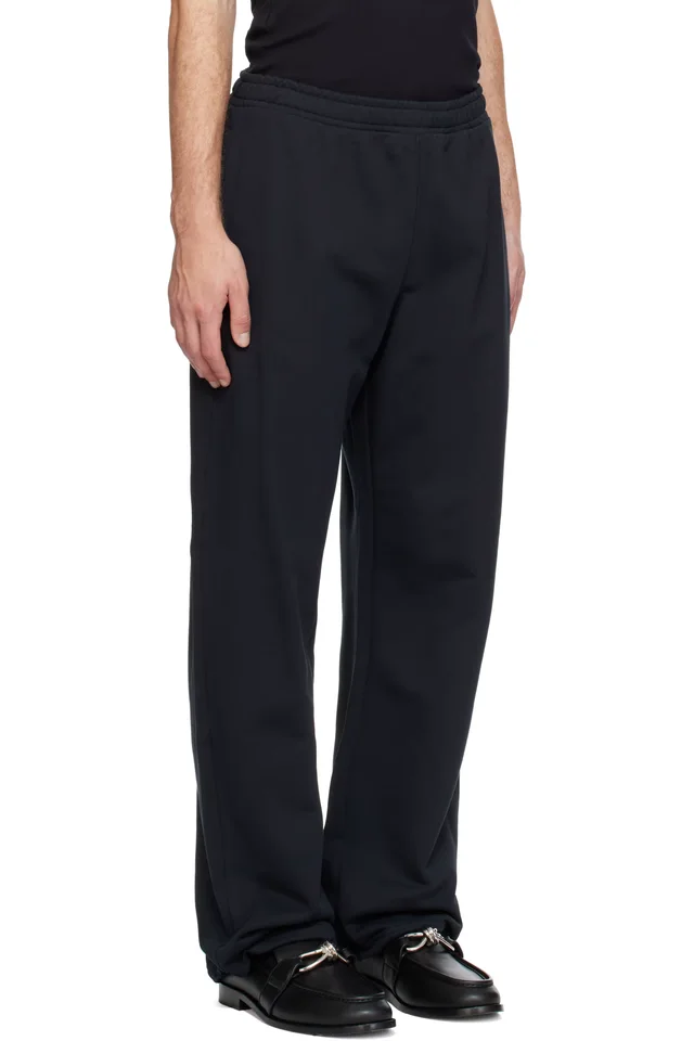 Marine Serre Black Moon Logo Sweatpants, photo 2 of 4 from SSENSE