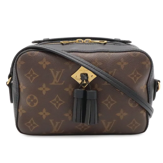 Louis Vuitton Monogram Saintonge Shoulder Bag Pochette 2-Way Tassel Noir Black in Black Coated canvas from The Reluxe