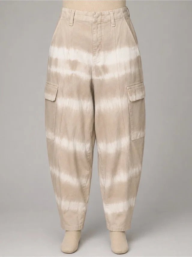 Stella McCartney Men's Tie-Dye Cargo Pants In Beige And White in neutral|brown|white from Poshmark