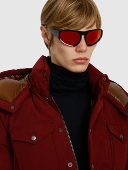 Moncler Mask Sunglasses in 0% Platinum, photo 3 of 5 from LUISAVIAROMA