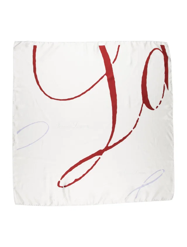 Lanvin Silk Graphic Print Scarf in Silk from The RealReal